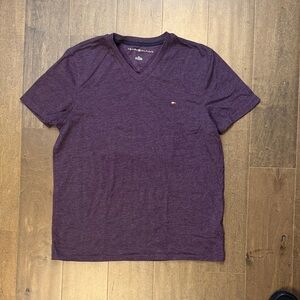 Tommy Hilfiger Men's Deep Purple V-Neck Tee